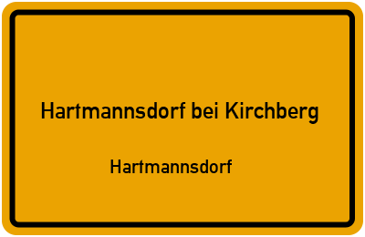 Straßenverzeichnis Hartmannsdorf bei Kirchberg Hartmannsdorf