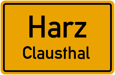 Straßenverzeichnis Harz Clausthal