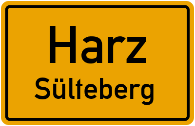 Straßenverzeichnis Harz Sülteberg