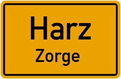 Straßenverzeichnis Harz Zorge