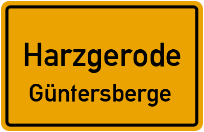 Straßenverzeichnis Harzgerode Güntersberge