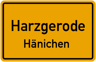 Straßenverzeichnis Harzgerode Hänichen