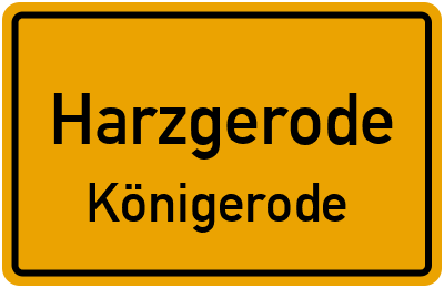Straßenverzeichnis Harzgerode Königerode