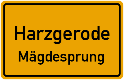 Straßenverzeichnis Harzgerode Mägdesprung
