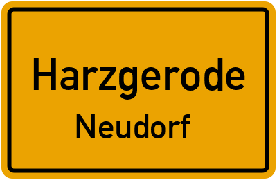 Straßenverzeichnis Harzgerode Neudorf