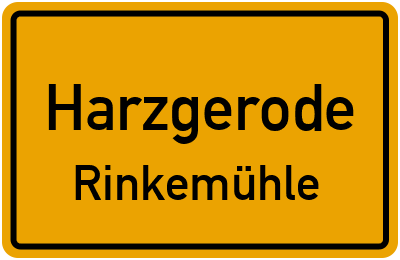 Straßenverzeichnis Harzgerode Rinkemühle