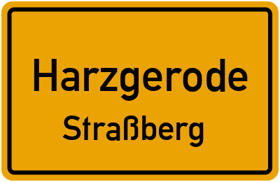 Straßenverzeichnis Harzgerode Straßberg