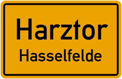 Straßenverzeichnis Harztor Hasselfelde