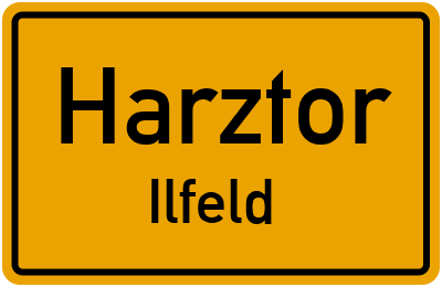 Ortsschild Harztor Ilfeld