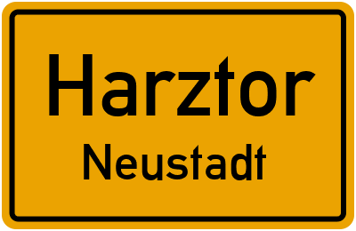 Straßenverzeichnis Harztor Neustadt