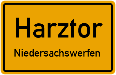Straßenverzeichnis Harztor Niedersachswerfen