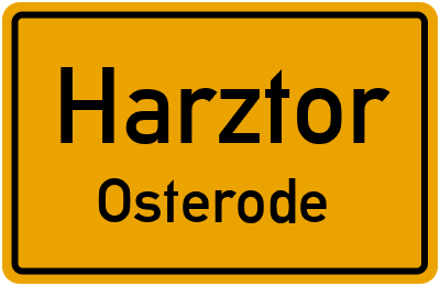 Straßenverzeichnis Harztor Osterode
