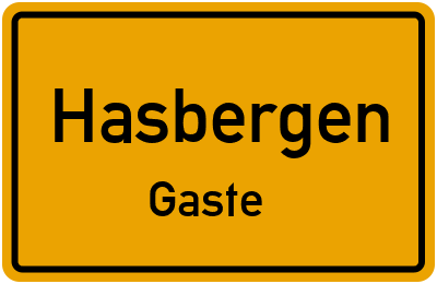 Straßenverzeichnis Hasbergen Gaste