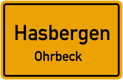 Straßenverzeichnis Hasbergen Ohrbeck