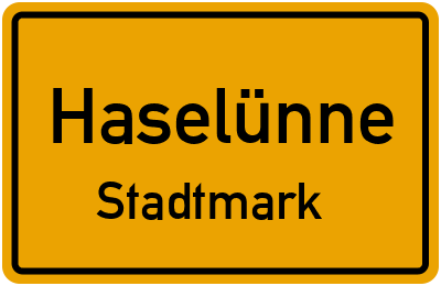 Straßenverzeichnis Haselünne Stadtmark