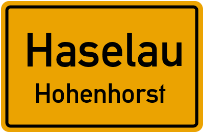 Straßenverzeichnis Haselau Hohenhorst