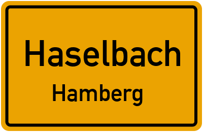 Straßenverzeichnis Haselbach Hamberg