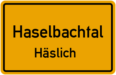 Straßenverzeichnis Haselbachtal Häslich
