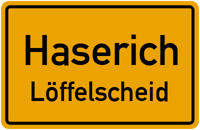 Straßenverzeichnis Haserich Löffelscheid