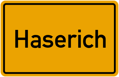 Ortsschild von Gemeinde Haserich in Rheinland-Pfalz