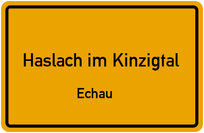 Straßenverzeichnis Haslach im Kinzigtal Echau
