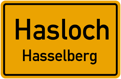 Straßenverzeichnis Hasloch Hasselberg