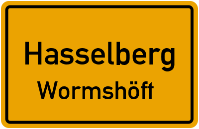 Straßenverzeichnis Hasselberg Wormshöft