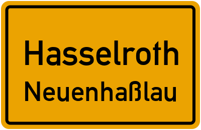 Ortsschild Hasselroth Neuenhaßlau