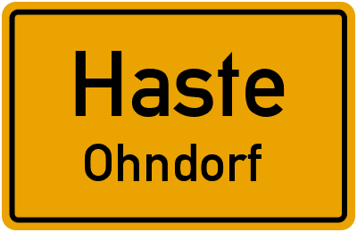 Straßenverzeichnis Haste Ohndorf