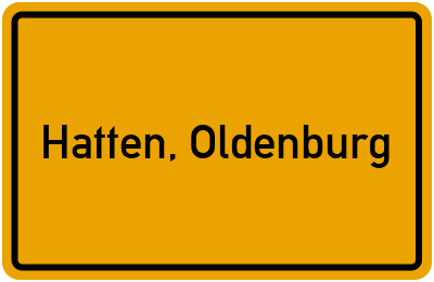 Ortsschild von Gemeinde Hatten, Oldenburg in Niedersachsen