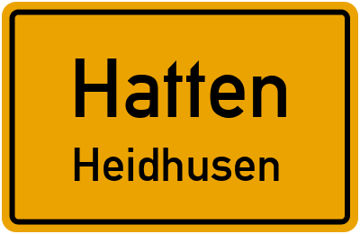 Straßenverzeichnis Hatten Heidhusen