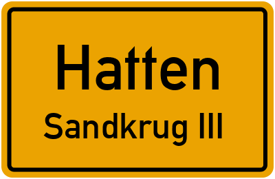Straßenverzeichnis Hatten Sandkrug III