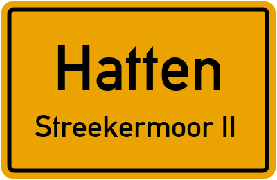Straßenverzeichnis Hatten Streekermoor II