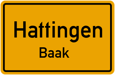 Straßenverzeichnis Hattingen Baak