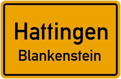Ortsschild Hattingen Blankenstein