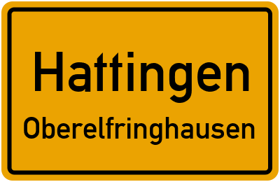 Ortsschild Hattingen Oberelfringhausen