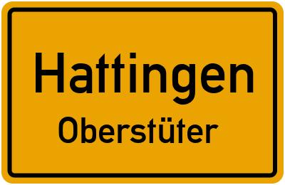 Ortsschild Hattingen Oberstüter