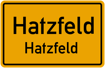 Straßenverzeichnis Hatzfeld Hatzfeld