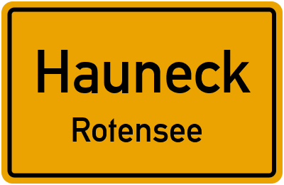 Ortsschild Hauneck Rotensee