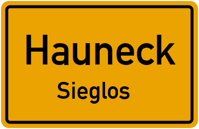 Ortsschild Hauneck Sieglos