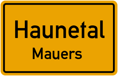 Straßenverzeichnis Haunetal Mauers