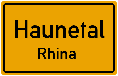 Straßenverzeichnis Haunetal Rhina