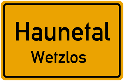 Straßenverzeichnis Haunetal Wetzlos