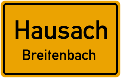 Straßenverzeichnis Hausach Breitenbach
