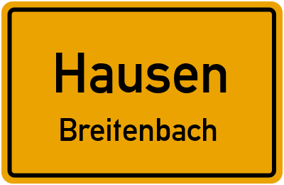 Straßenverzeichnis Hausen Breitenbach