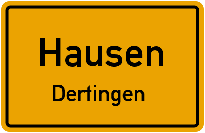 Straßenverzeichnis Hausen Dertingen
