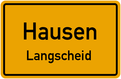 Straßenverzeichnis Hausen Langscheid