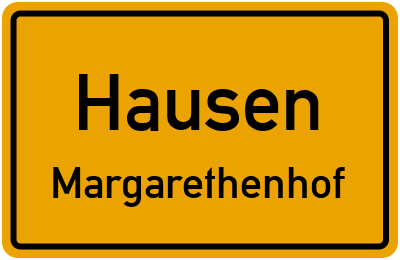 Straßenverzeichnis Hausen Margarethenhof