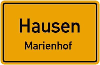 Straßenverzeichnis Hausen Marienhof