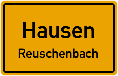 Straßenverzeichnis Hausen Reuschenbach